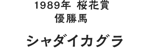 1989年 桜花賞 優勝馬 シャダイカグラ
