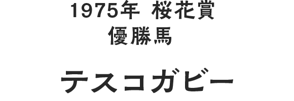 1975年 桜花賞 優勝馬 テスコガビー